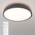 Plafón de baño regulable IP44 redondo CCT 24W negro