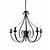 Fantasia Fantasia Marquis pendant lamp antique black, 5x E14, glass and steel