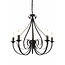 Hanging lamp antique white or black 5xE14 360mm high