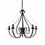 Pendant lamp antique white or black 5xE14 360mm high