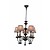 Hanglamp zwart grijs retro 5 lampenkapjes E14 504mm hoog
