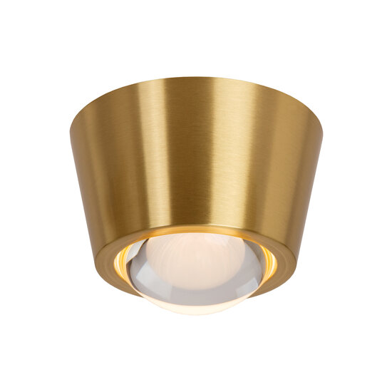 LUCIDE Lucide RIGON - Plafonnière - Ø 9 cm - LED - 1x7W 3000K - Mat Goud / Messing