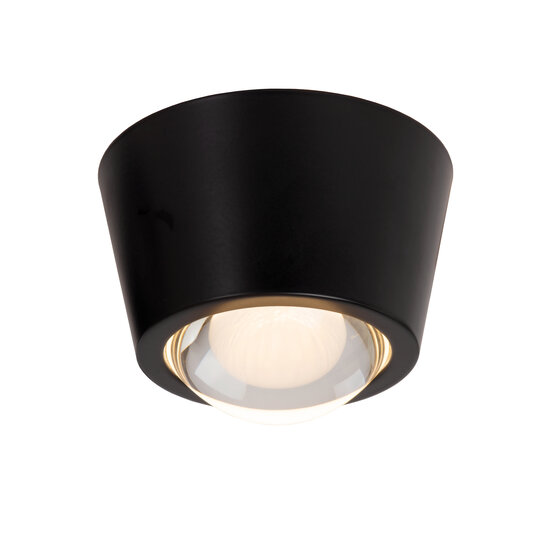 LUCIDE Lucide RIGON - Plafonnière - Ø 9 cm - LED - 1x6W 3000K - Zwart