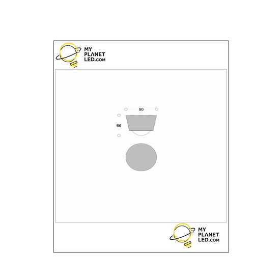 Kuopio - Lámpara de techo - Ø 9 cm - LED - 1x6W 3000K - Negro