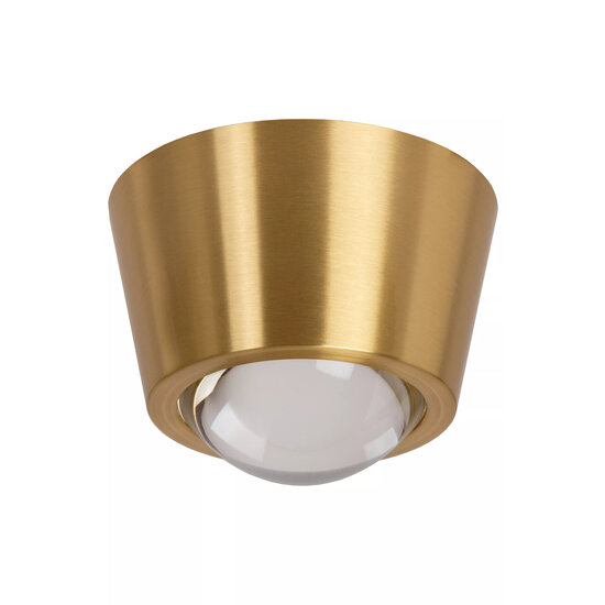LUCIDE Lucide RIGON - Plafonnière - Ø 9 cm - LED - 1x7W 3000K - Mat Goud / Messing