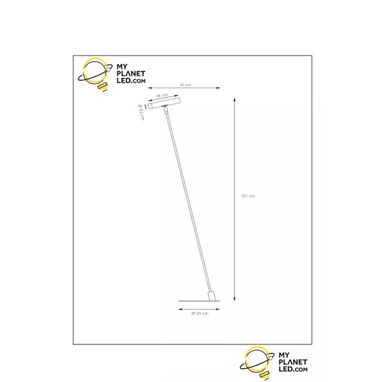 Vantaa - Vloerlamp - LED - G9 - 1x3W 2700K - Inclusief omwisselbare kappen - Zwart