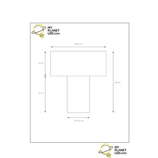Lahti - Lampe à poser - 1xE27 - Taupe