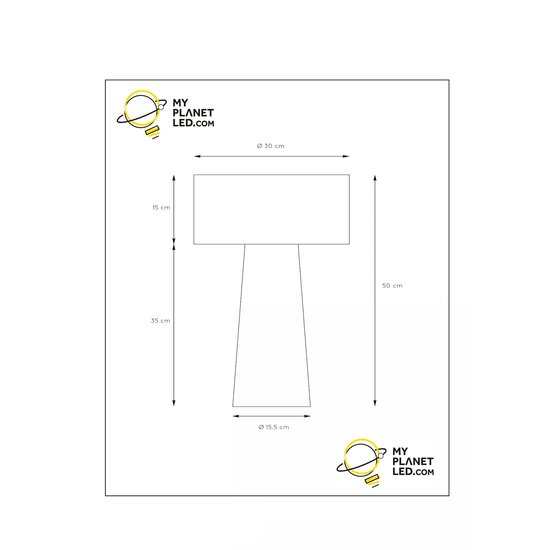 Lahti - Lampe à poser - Ø 30 cm - 1xE27 - Taupe