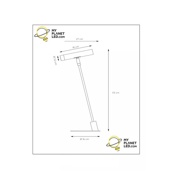 Vantaa - Lampe de table - LED Dim. - G9 - 1x3W 2700K - Incluant des capuchons interchangeables - Noir