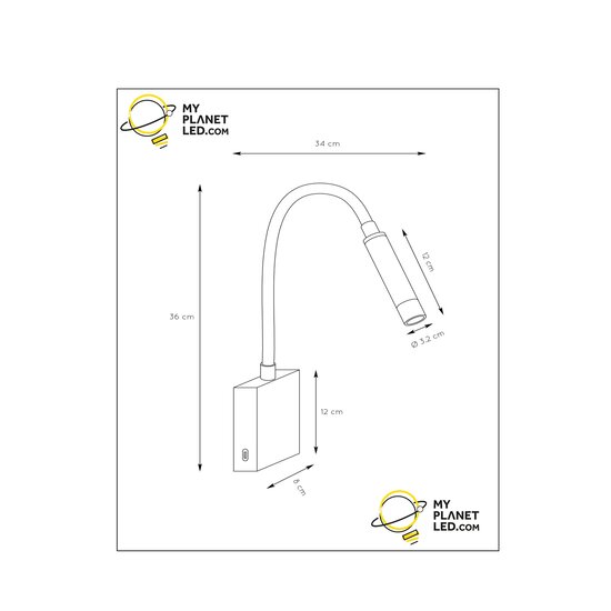 Vantaa - Wandspot / Wandlamp - LED - G9 - 1x3W 2700K - Inclusief omwisselbare kappen - Zwart