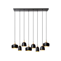 Lucide CHAYANNE - Lámpara colgante - 8xE14 - Negro