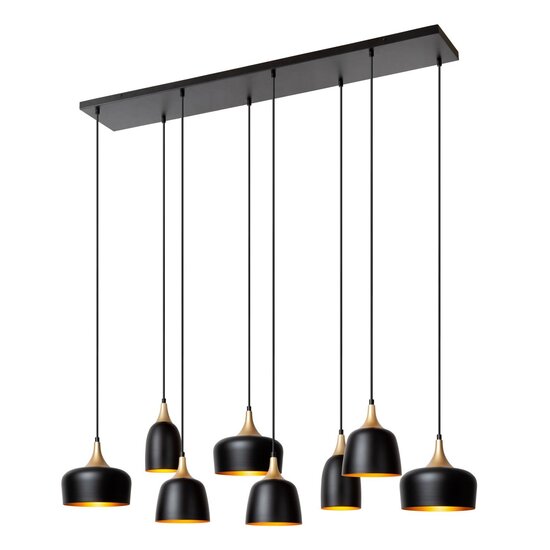 Lucide CHAYANNE - Hanglamp - 8xE14 - Zwart