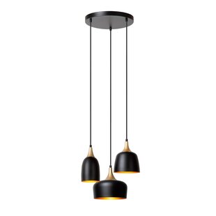 Lucide CHAYANNE - Hanglamp - Ø 30 cm - 3xE14 - Zwart