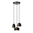 Lucide CHAYANNE - Lampe à suspension - 3xE14 - Noir