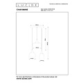Lucide CHAYANNE - Hanglamp - 3xE14 - Zwart