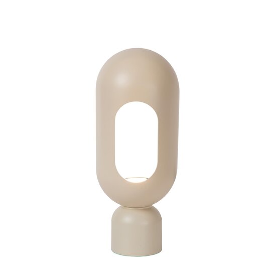 Lucide BARRIS - Lámpara de mesa - 1xE27 - Taupe