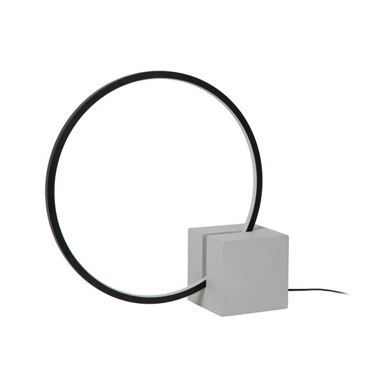 Lucide CIRKELIS - Tafellamp - LED Dimb. - 1x6W 3000K - Zwart