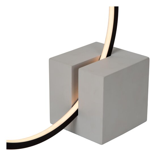 Lucide CIRKELIS - Tafellamp - LED Dimb. - 1x6W 3000K - Zwart