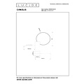 Lucide CIRKELIS - Tafellamp - LED Dimb. - 1x6W 3000K - Zwart