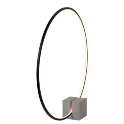 Lucide CIRKELIS - Tafellamp - Ø 83 cm - LED Dimb. - 1x24W 3000K - Zwart