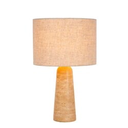 Lucide NIMUE - Lámpara de mesa - Ø 30 cm - 1xE27 - Taupe