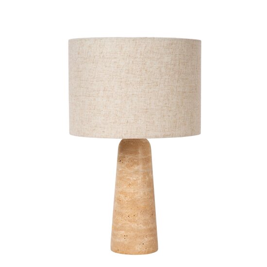 Lucide NIMUE - Lámpara de mesa - Ø 30 cm - 1xE27 - Taupe