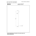 LUCIDE Lucide BENSEN - Lámpara de pie - 1xE14 - Gris
