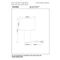 Lucide TACHINA - Table lamp - 1xE27 - Natural