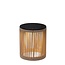 Lucide PINGI - Lampe de Table Rechargeable Intérieur/Extérieur - Accu/Batterie - Ø 33,5 cm - LED Dim. - 1x3W 3000K - IP44 - Taupe