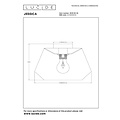 Lucide JESSICA - Ceiling lamp - Ø 30 cm - 1xE27 - Black
