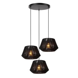 Lucide JESSICA - Pendant lamp - Ø 35.5 cm - 3xE27 - Black