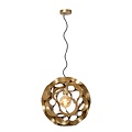 Lucide HANNELORE - Lámpara colgante - Ø 40 cm - 1xE27 - Oro mate / Latón
