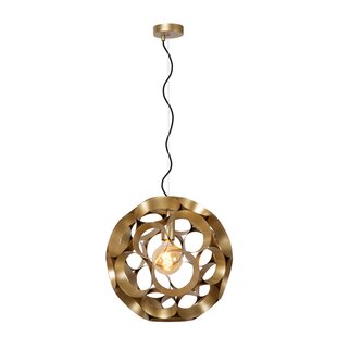 Lucide HANNELORE - Pendant lamp - Ø 40 cm - 1xE27 - Matt Gold / Brass