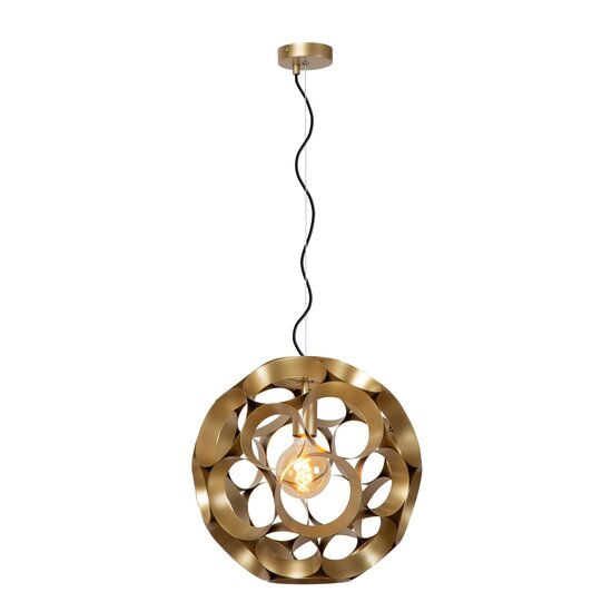 Lucide HANNELORE - Hängelampe - Ø 40 cm - 1xE27 - Mattgold / Messing