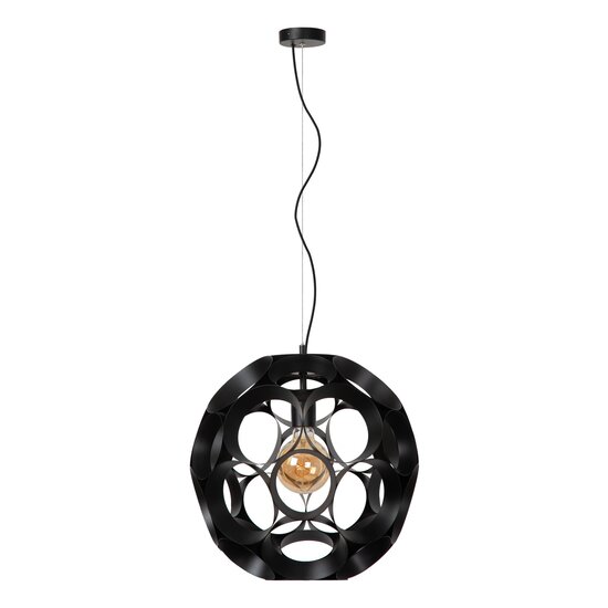 Lucide HANNELORE - Hanglamp - Ø 40 cm - 1xE27 - Zwart