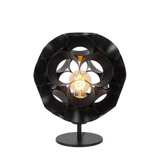 Lucide HANNELORE - Lampe à poser - Ø 25 cm - 1xE27 - Noir