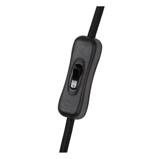 Lucide HANNELORE - Lámpara de mesa - Ø 25 cm - 1xE27 - Negro