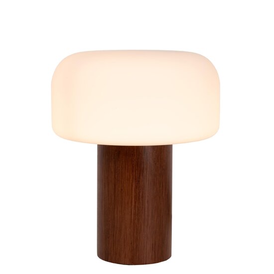 LUCIDE Lucide KENAN - Lámpara de mesa - Ø 22 cm - 1xE14 - Madera - Iluminación ambiental perfecta para cualquier interior