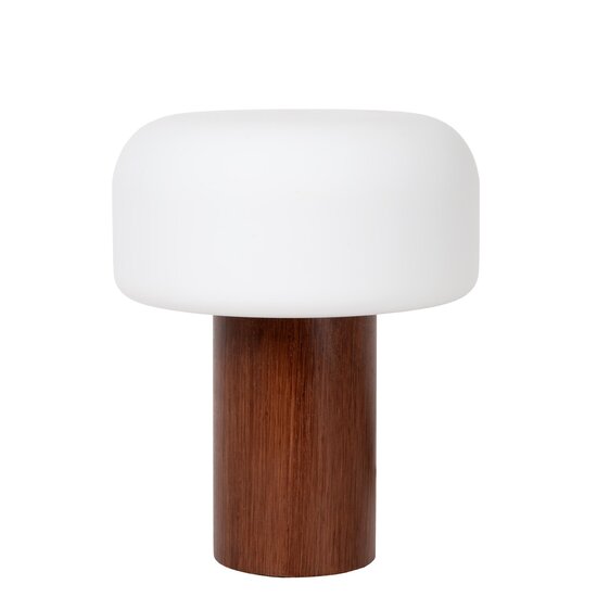 Lucide KENAN - Lámpara de mesa - Ø 22 cm - 1xE14 - Madera