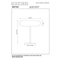 LUCIDE Lucide SENTINO - Tischlampe - Ideal für Gemütliche Innenbeleuchtung