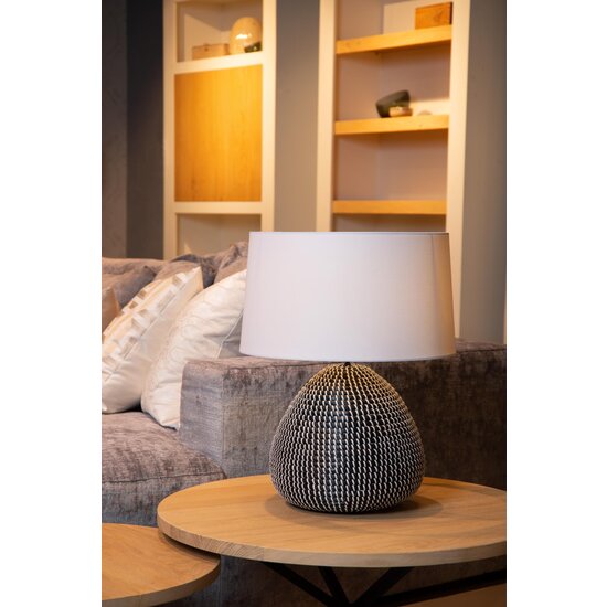 Lucide MADUKA - Lampe à poser - Ø 45 cm - 1xE27 - Noir