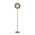 Lucide HANNELORE - Vloerlamp - Ø 30 cm - 1xE27 - Mat Goud / Messing