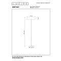 LUCIDE Lucide SENTINO - Lámpara de pie - Ø 40 cm - 3xG9 - Taupe