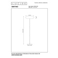 LUCIDE Lucide SENTINO - Lámpara de pie - Ø 40 cm - 3xG9 - Naranja