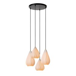 Lucide CINZIA - Pendelleuchte - Ø 55,5 cm - 4xE27 - Weiß