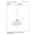 LUCIDE Lucide CINZIA - Hanglamp - Ø 55,5 cm - 4xE27 - Wit