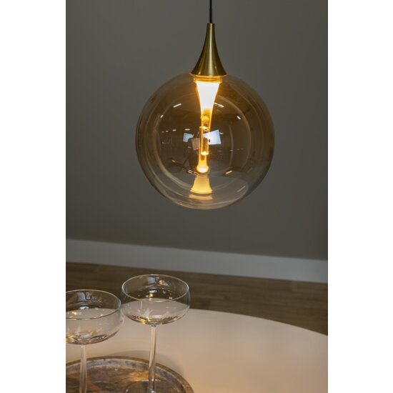 Lucide GISELA - Hanglamp - Ø 16 cm - LED - 1x5W 2700K - Amber