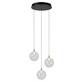 Lucide GISELA - Lampe à suspension - Ø 36 cm - Variation LED. - 3x4,3W 2700K - Transparente