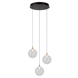 Lucide GISELA - Hanglamp - Ø 36 cm - LED Dimb. - 3x4,3W 2700K - Transparant