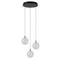Lucide GISELA - Lampe à suspension - Ø 36 cm - Variation LED. - 3x4,3W 2700K - Transparente